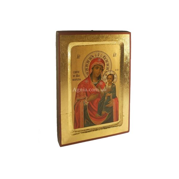 Писаная икона Иверской Божьей Матери 13,5 Х 16,5 см m 115 фото