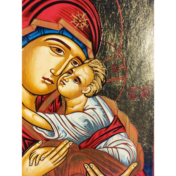 Ікона Глікофілуса Божої Матері писана на холсті 32 Х 42 см m 163 фото