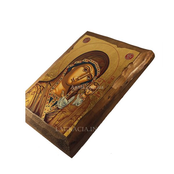 Писана дерев'яна Казанська ікона Божої Матері 22 Х 28 см m 126 фото