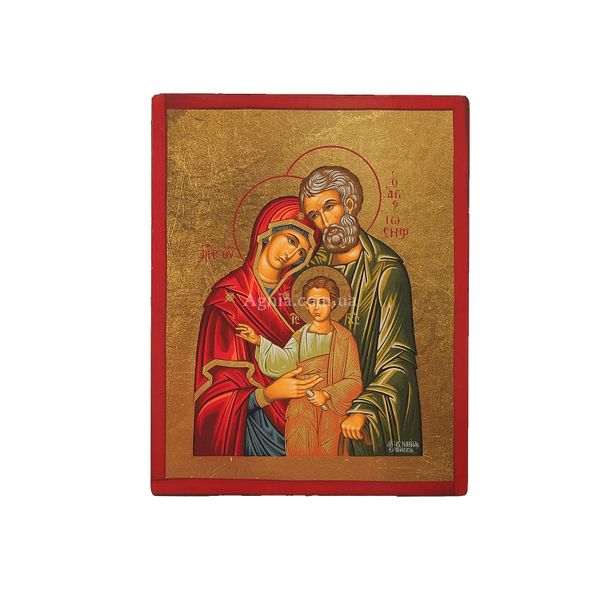 Икона Святого семейства писаная на холсте 10 Х 13 см m 78 фото