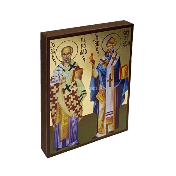 Ікона Святі Миколай та Спиридон 10 Х 14 см L 274 фото