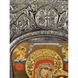 Ексклюзивна ікона Божа Матір Нев'янучий Цвіт ручний розспис на холсті, срібло та позолота розмір 20 Х 25 см E 16 фото 3
