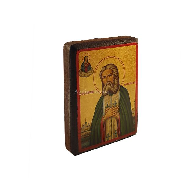 Писаная икона Святого Серафима Саровского 10 Х 13 см m 82 фото