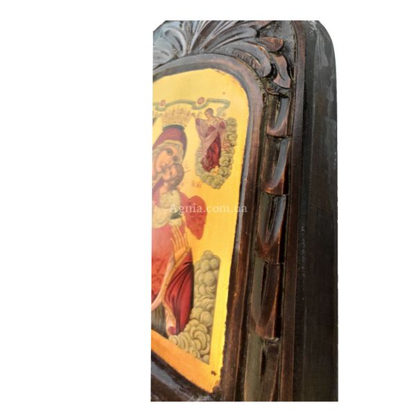 Дерев'янна писана ікона Божої Матері Глікофілуса 18,5 Х 28 см E 45 фото
