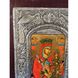 Ексклюзивна ікона Божа Матір Нев'янучий Цвіт ручний розспис на холсті, срібло та позолота розмір 16 Х 20 см E 19 фото 3