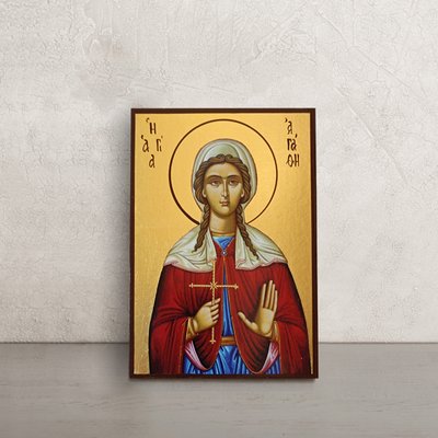 Ікона Свята мучениця Агата 10 Х 14 см L 128 фото