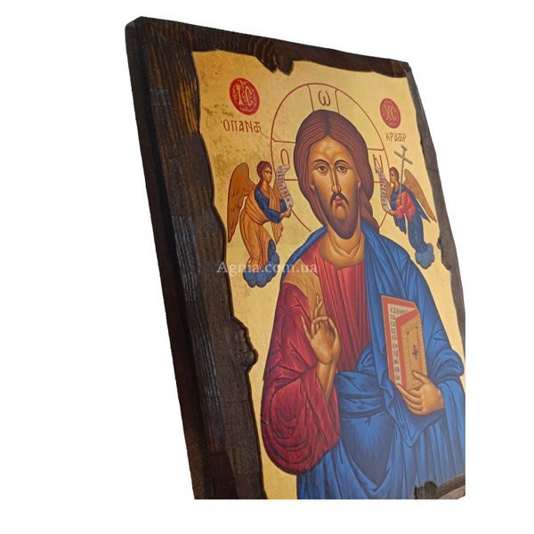 Дерев'яна писана ікона Ісуса Христа Пантократора 22 Х 28 см m 178 фото