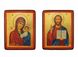 Писана ікона вінчальна пара Ісус Христос та Божа Матір Казанська 10 Х 13 см m 85 фото 1