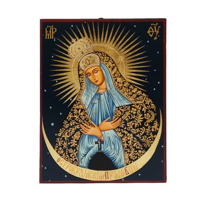 Писана ікона Остробрамської Божої Матері 18 Х 24 см m 05 фото
