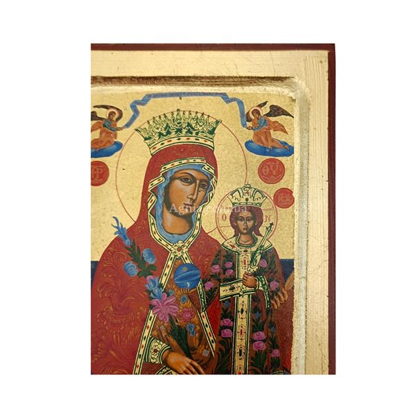 Писаная икона Божия Матерь Неувядаемый Цвет 16,5 Х 22,5 см m 176 фото
