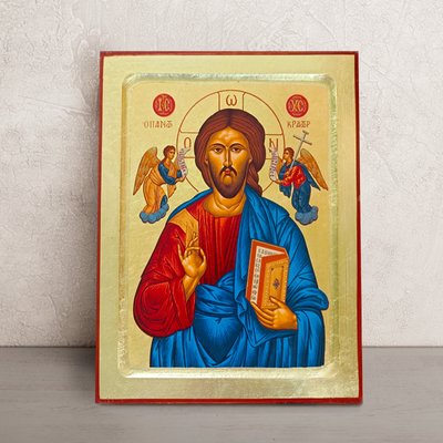 Икона Спасителя Иисуса Христа вручную расписана на холсте 22,5 Х 29 см m 09 фото
