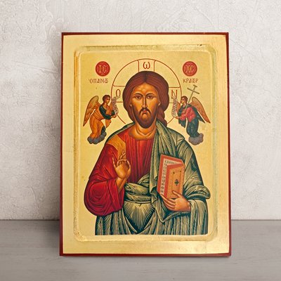 Икона Иисус Христос Спаситель писаная на холсте 22,5 Х 29 см m 08 фото