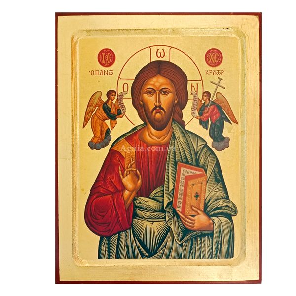 Ікона Ісус Христос Спаситель писана на холсті 22,5 Х 29 см m 08 фото