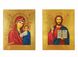 Писана ікона вінчальна пара Ісус Христос та Божа Матір Казанська 19 Х 26 см m 170 фото 1
