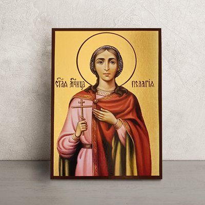 Ікона Свята мучениця Пелагея 14 Х 19 см L 202 фото