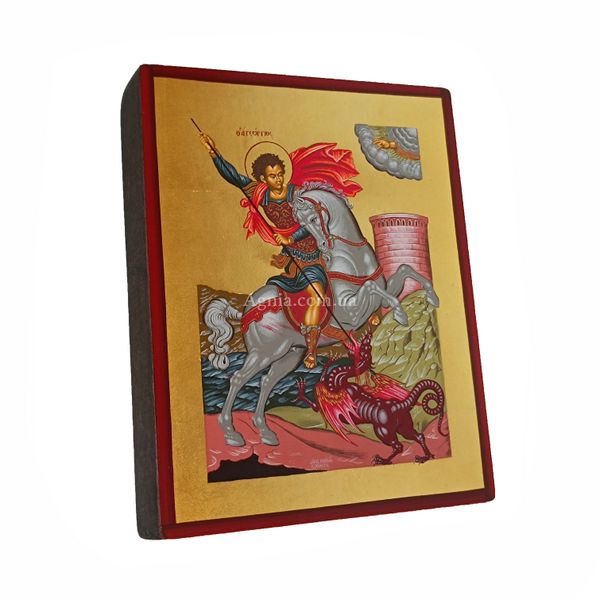 Писана ікона Святий Георгій Побідоносець 15 Х 19 см m 12 фото