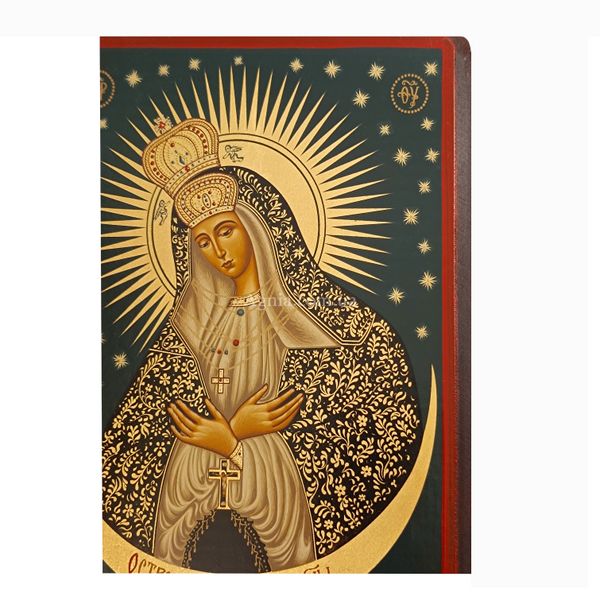 Писаная икона Остробрамской Божией Матери 20 Х 26 см m 187 фото