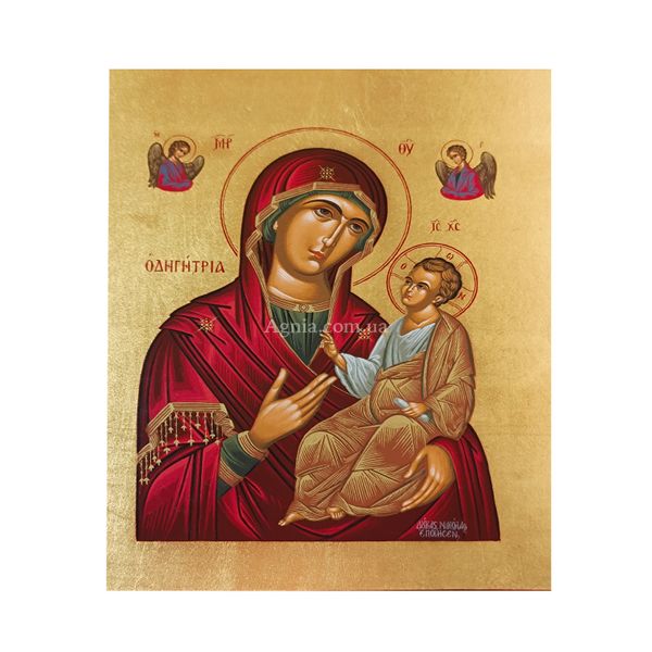 Писана ікона Божої Матері Одигітрія  15 Х 19 см m 47 фото