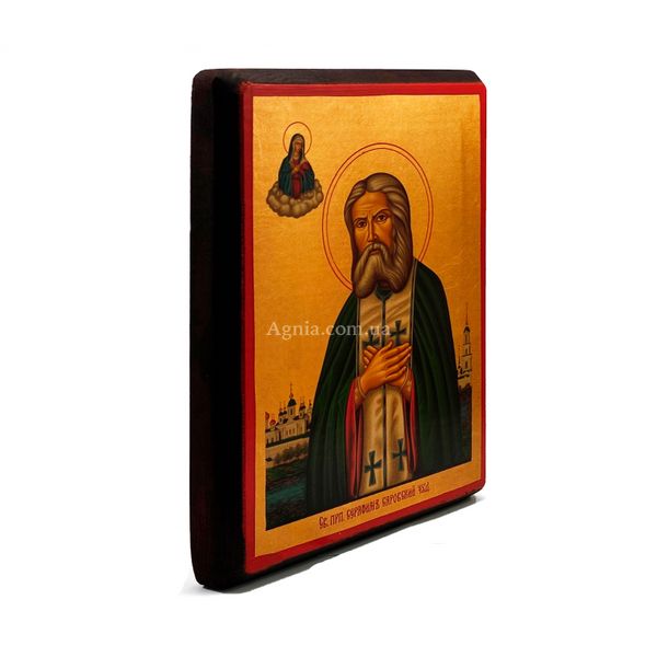 Писаная икона Преподобный Серафим Саровский 15,5 Х 20 см m 50 фото