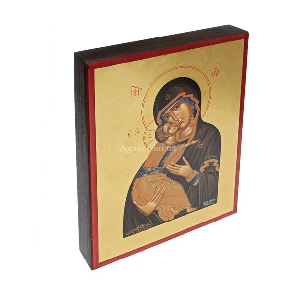 Володимирська ікона Божої Матері писана на холсті 15 Х 19 см m 19 фото