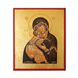 Володимирська ікона Божої Матері писана на холсті 15 Х 19 см m 19 фото 3