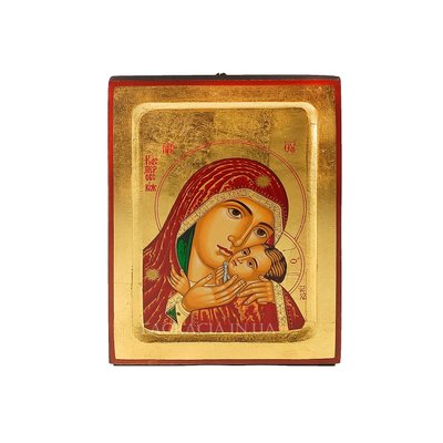 Писаная икона Богородица Касперовская 13,5 Х 16,5 см m 117 фото