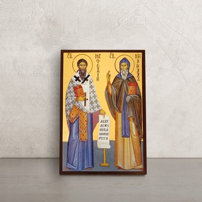 Ікона Святих Кирила та Мефодія 10 Х 14 см L 303 фото