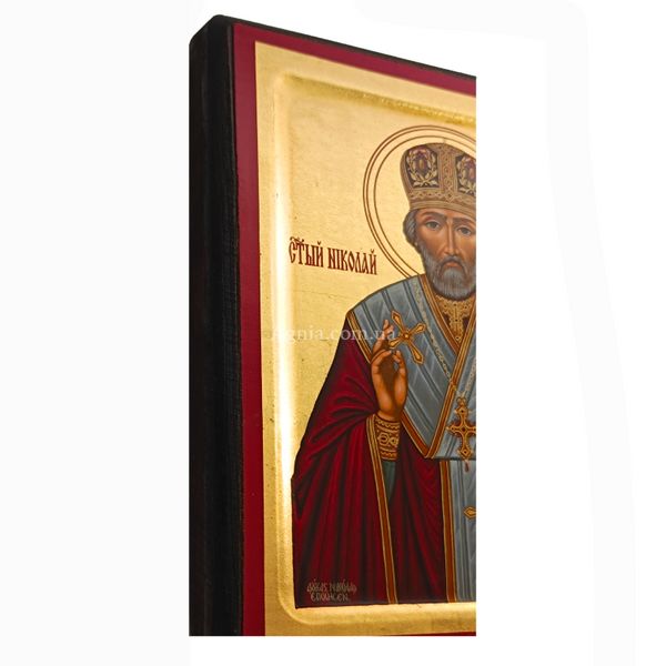 Писана ікона Святого Миколая Чудотворця 20 Х 26 см m 105 фото