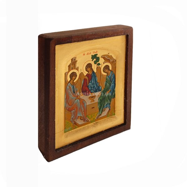 Писана на холсті ікона Святої Трійці 12 Х 14 см m 183 фото
