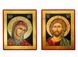 Ікона вінчальна пара Ісус Христос та Божа Матір писана на холсті 15 Х 19 см m 24 фото 1