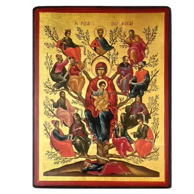 Писана ікона Древо Життя Пресвятої Богородиці 25,5 Х 33,5 см m 157 фото