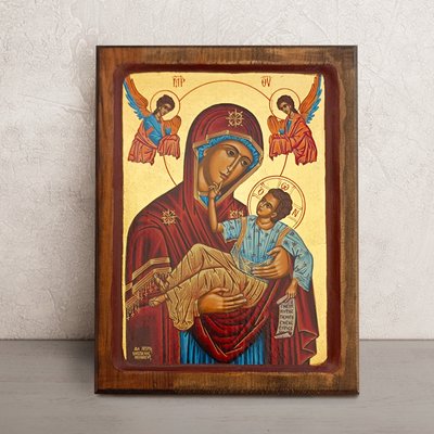 Писаная икона Пресвятой Богородицы Отрада и Утешение 22,5 Х 29 см m 185 фото