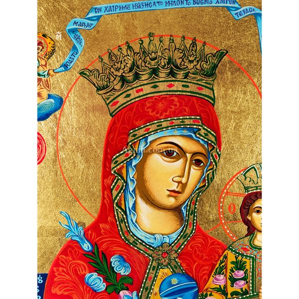 Писана ікона Божа Матір Нев'янучий Цвіт 30 Х 42 см m 160 фото