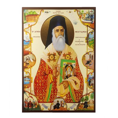 Ікона Святий Нектарій Егінський 20 Х 26 см L 354 фото