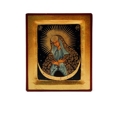 Писана ікона Остробрамська Пресвята Богородиця 13 Х 16 см m 31 фото