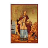 Писана ікона Свята Варвара великомучениця 18 Х 24 см m 121 фото