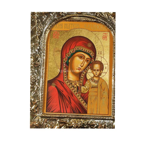 Писана Казанська ікона Божої Матері срібло 18 Х 22,5 см m 172 фото
