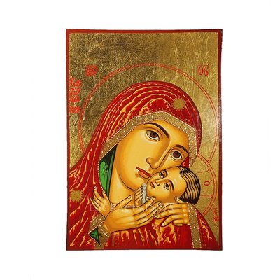 Касперовська ікона Пресвятої Богородиці писана на холсті  12 Х 18 см m 119 фото