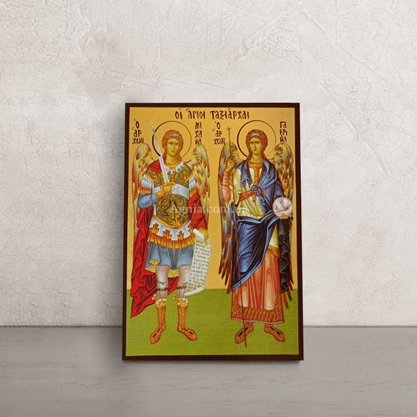 Ікона Архангели Михаїл та Гавриїл 10 Х 14 см L 313 фото