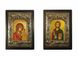 Ікона вінчальна пара Казанська Божа Матір та Ісус Христос срібло 18 Х 22,5 см m 173 фото 1