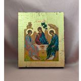 Греческая писаная икона Святая Троица (Ветхозаветная) 15 &times; 19 см M 397 D фото