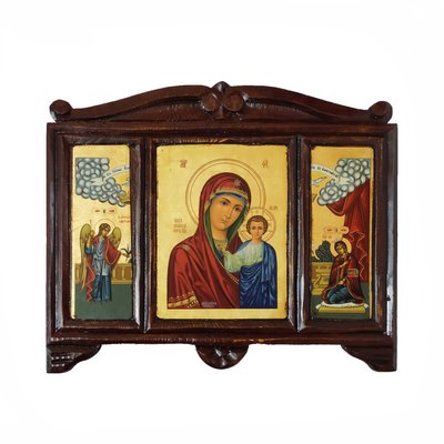 Писаная икона Казанской Пресвятой Богородицы 34 Х 29 см E 51 фото