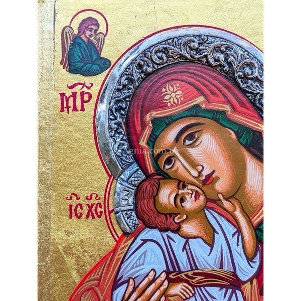 Писана ікона Божої Матері  Солодке Лобзання (Глікофілуса) 22,5 &times; 29 см M 389 фото