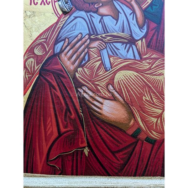 Писана ікона Божої Матері  Солодке Лобзання (Глікофілуса) 22,5 &times; 29 см M 389 фото