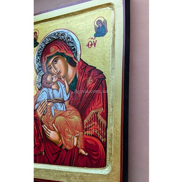 Писана ікона Божої Матері  Солодке Лобзання (Глікофілуса) 22,5 &times; 29 см M 389 фото