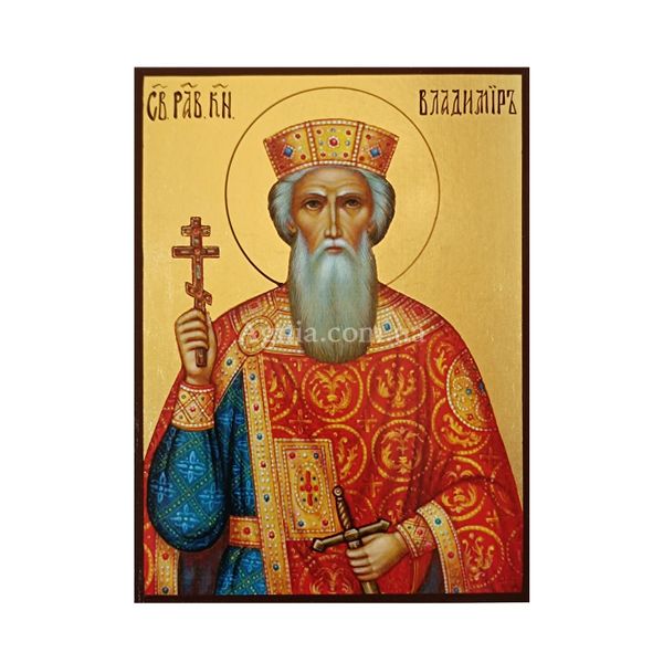 Ікона Святого Володимира Великого 14 Х 19 см L 671 фото