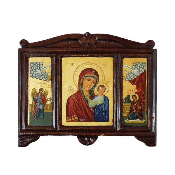Писана  ікона Казанської Пресвятої Богородиці 34 Х 29 см E 51 фото