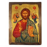 Деревянная писаная икона Иисус Христос Вседержитель 22 Х 28 см m 123 фото