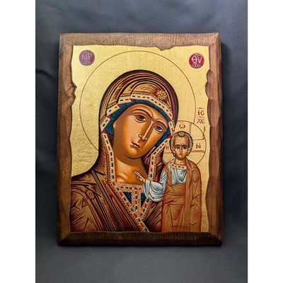 Писана Казанська ікона Божої Матері 22,5 &times; 28 см M 363 фото