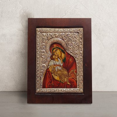 Ексклюзивна ікона Божої Матері Глікофілуса 21 Х 26 см E 64 фото